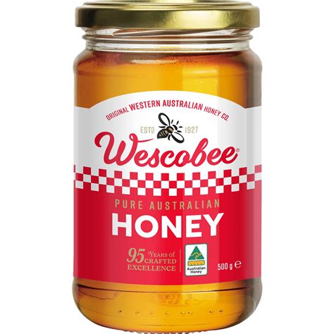 Wescobee Pure Australian Honey Jar 500g Woolworths