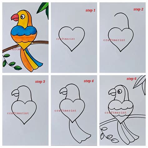 Como Desenhar Um Passaro - Como desenhar Um pássaro fácil passo a passo - Desenhos Fofos