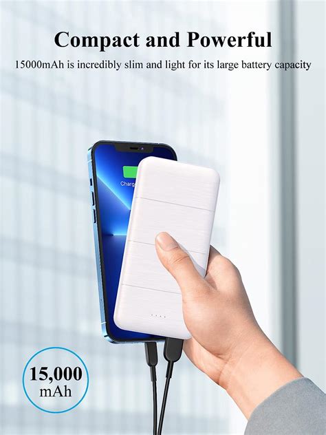 LOVELEDI Portable Charger Power Bank 2 Pack 15000mAh Dual USB Power