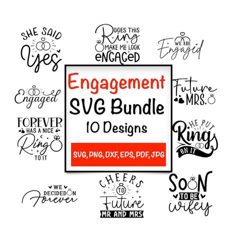 Engagement SVG Bundle Future Mrs SVG SVG Engaged Bundle Future Wifey