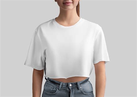 Woman Crop Top T Shirt Free Design Resources