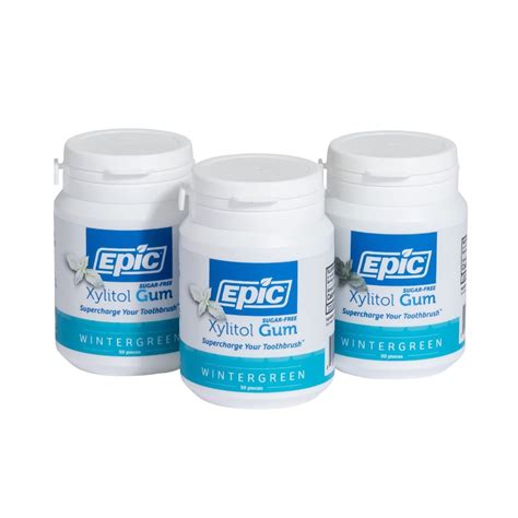 Epic Xylitol Chewing Gum - Sugar Free & Aspartame Free Chewing Gum