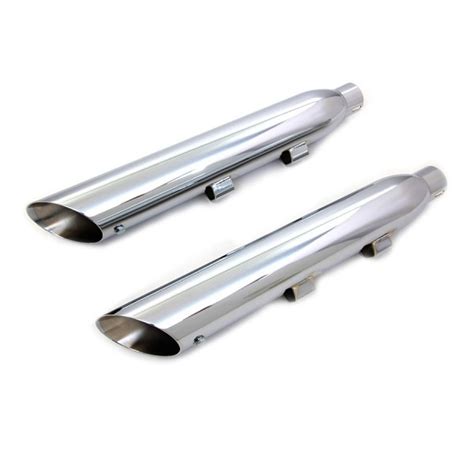 Mufflers Exhausts Slip On Wyatt Slash Down Chrome Harley Davidson Xl