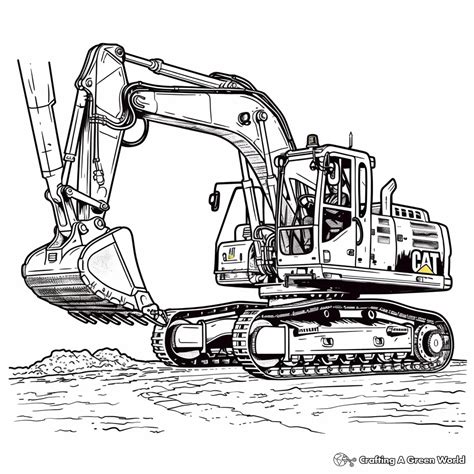 Backhoe Coloring Pages Free Printable