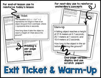 Quadratic Equations Applications Lesson by Math Beach Solutions | TpT