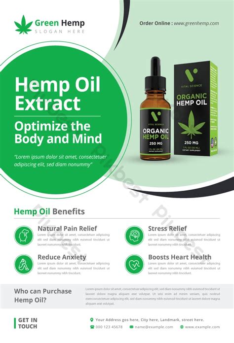 Hemp Product Flyer Template Eps Free Download Pikbest