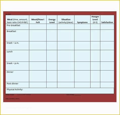 Headache Diary Template Free Of Printable Migraine Journal by ...