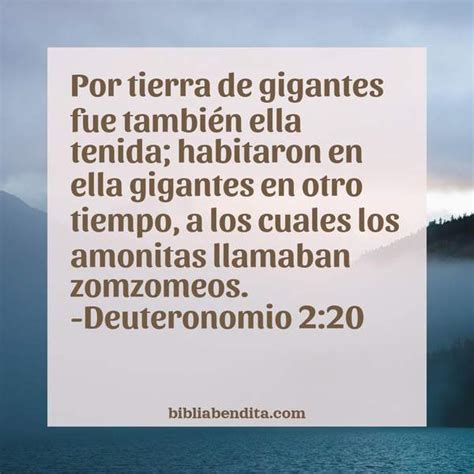 Explicación Deuteronomio 2 20 Por tierra de gigantes fue también