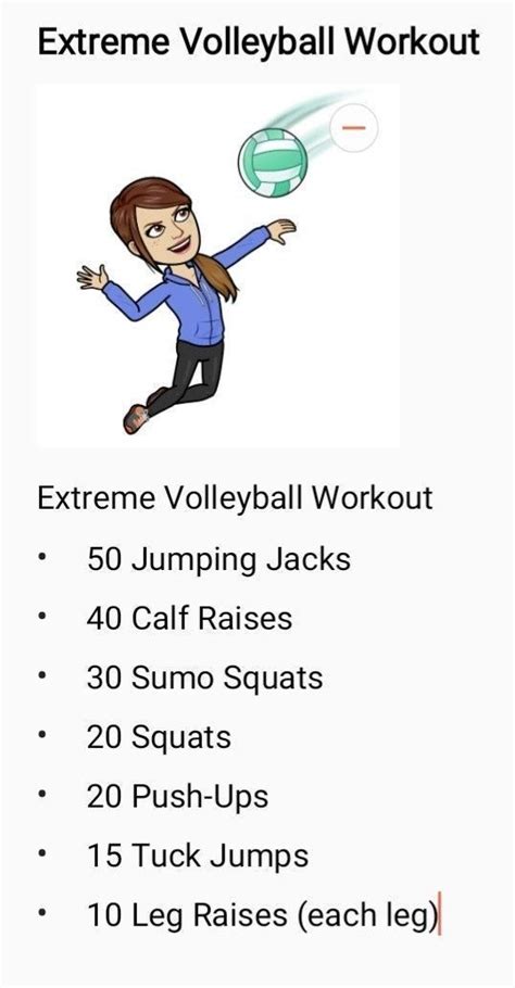 Minute Volleyball Strength And Conditioning Workouts For Build