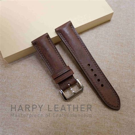 Pueblo Dark Brown Watch Strap Handmade Leather Watch Straps Bands