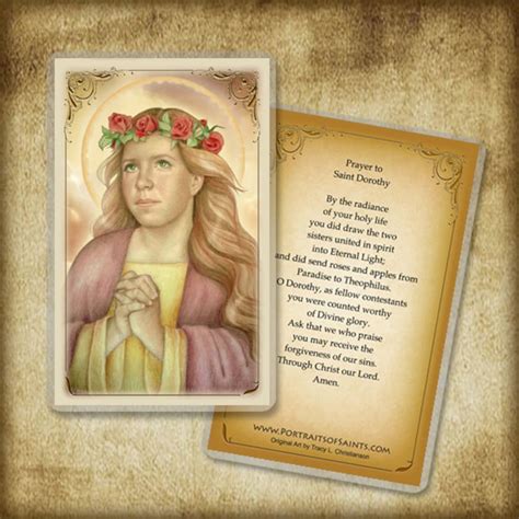 St. Dorothy Prayer Card, Patron of Gardeners - Etsy