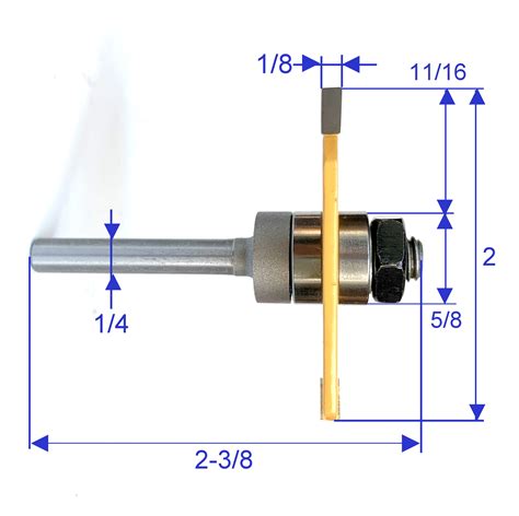 1 Pc 14 Sh 2 Diameter 18 Kerf Cut Off Deep 1116 Slot Router Bit