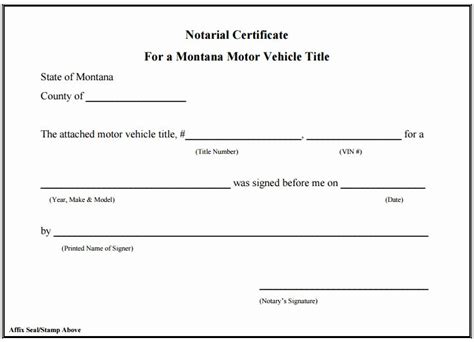 Notary Public Signature Line Template