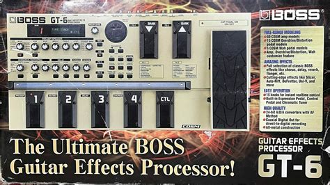 Boss GT6 Guitar Effects Processor Vintage Modern Guitars