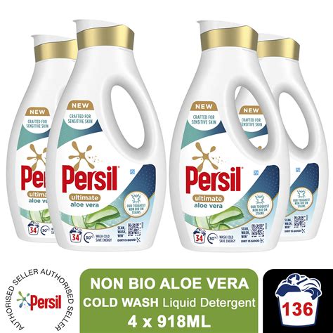 Persil Ultimate Washing Liquid Detergent Non Bio Aloe Vera 34 Washes 918ml