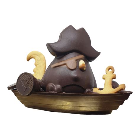 Barque au chocolat Pâques