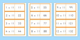 8 Times Table Flash Cards Years 3 To 6 Australia