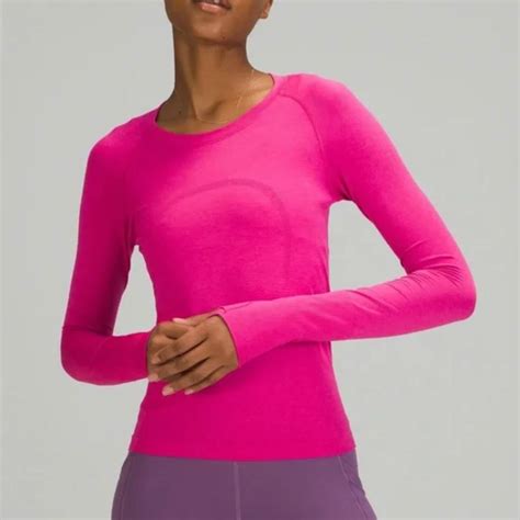 Lululemon Hot Pink Long Sleeve T SWIFTLY TECH LONG Depop