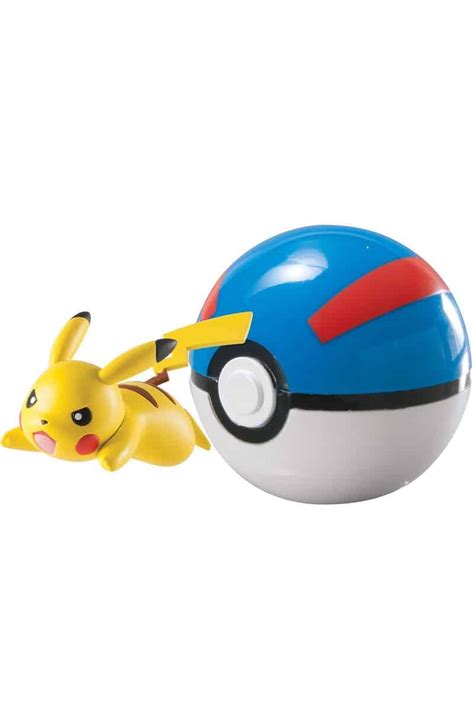 Pikachu Og Pokeball Figur Tomy Pocket Monster