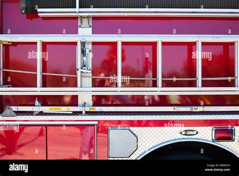 Fire truck ladder Stock Photo - Alamy