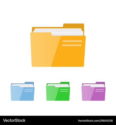 Ordner Icon Lizenzfreies Vektorbild Vectorstock