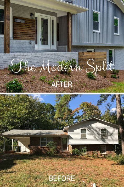 19 Best Tri Level Before And After Images In 2019 Split Level Exterior