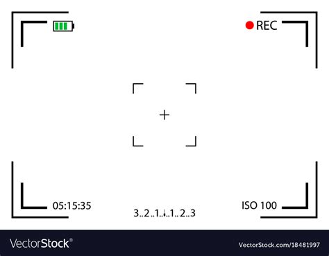 Creative of camera viewfinder Royalty Free Vector Image