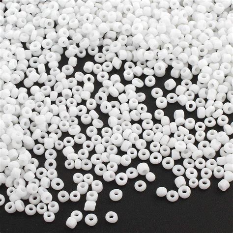 Lot De Perles De Rocaille Blanc Nacre Mm Creation