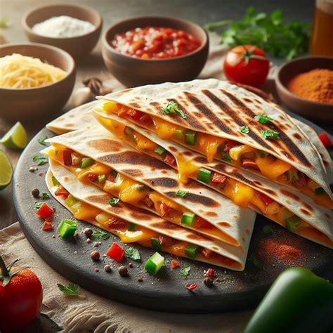 Premium Photo Delicious Mexican Food Quesadillas