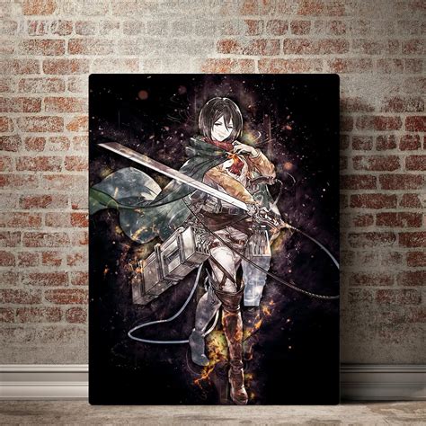 Mikasa·ackerman Anime Posters Canvas Painting Attack On Titan Posters