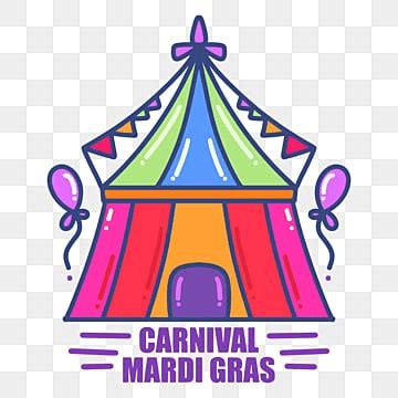 Carnival Carousel Vector Hd Images Carnival Circus Icons With A Tent