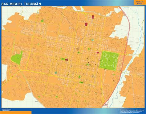 San Miguel Tucuman wall map in Argentina | Wall maps of countries of ...