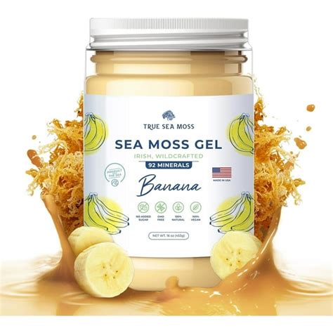 Trueseamoss Wildcrafted Irish Sea Moss Gel Vegan And Rich In Nutrients Banana1