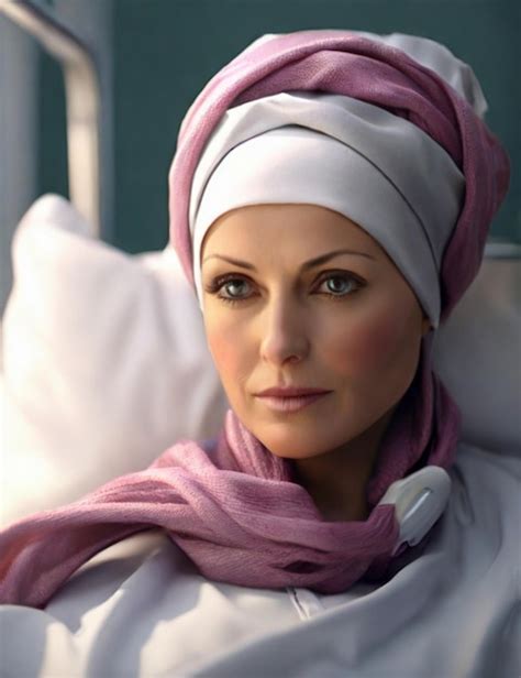 Premium Photo Hyper Realistic Image Of Woman Cancer Patient In Pink