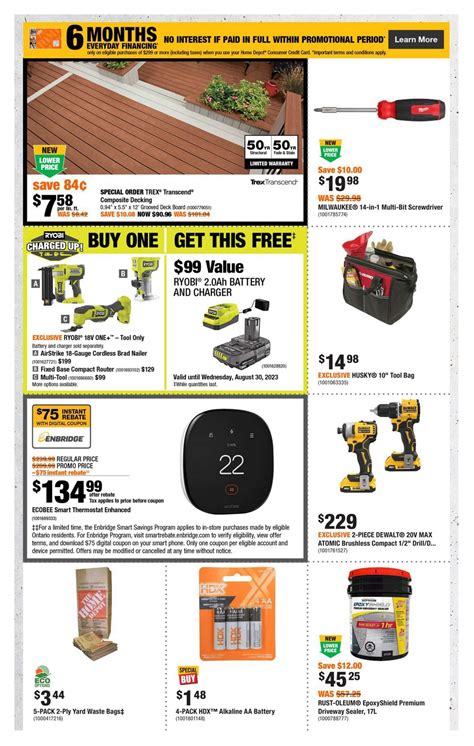 Home Depot On Flyer August To