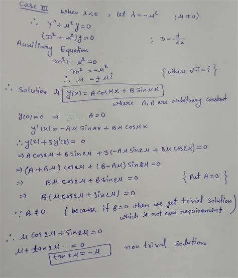 Solved Solve The Following Sturm Liouville Differential Equation