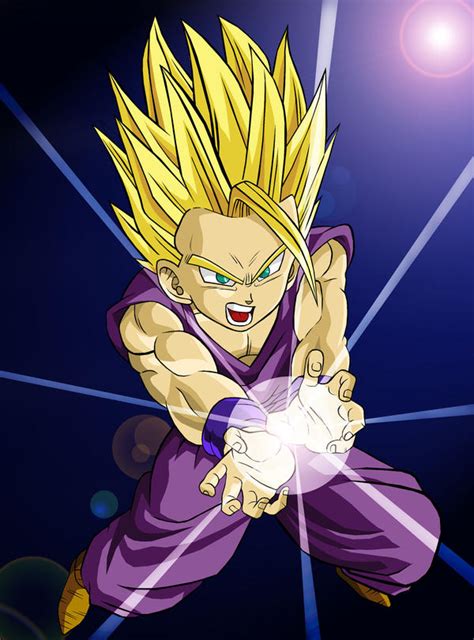 Coloured Teen Gohan Ssj By Kingvegito On Deviantart