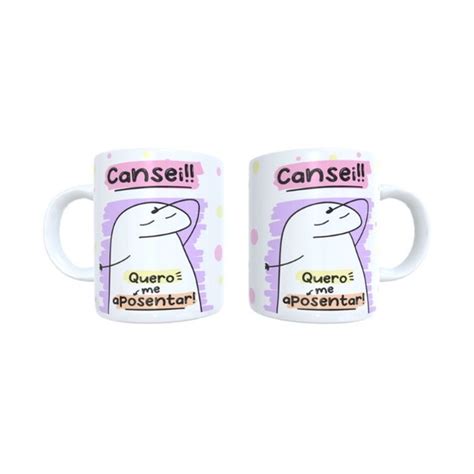 Caneca Flork Cansei Quero Me Aposentar Rosa Elo7