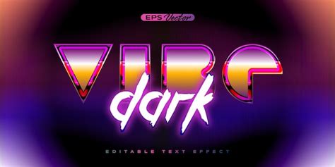 Premium Vector 80s Vibe Dark Editable Text Effect Back To The Future