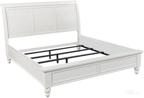 Cambridge Queen Sleigh Storage Bed In White by Aspenhome | 1StopBedrooms