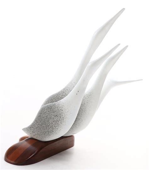 Modernist Wooden Bird Sculpture | EBTH