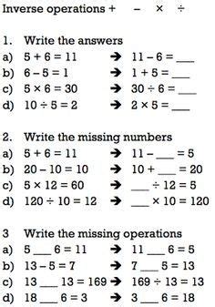 Divide Multiply Inverse Operations Math Operations Math Timed Tests