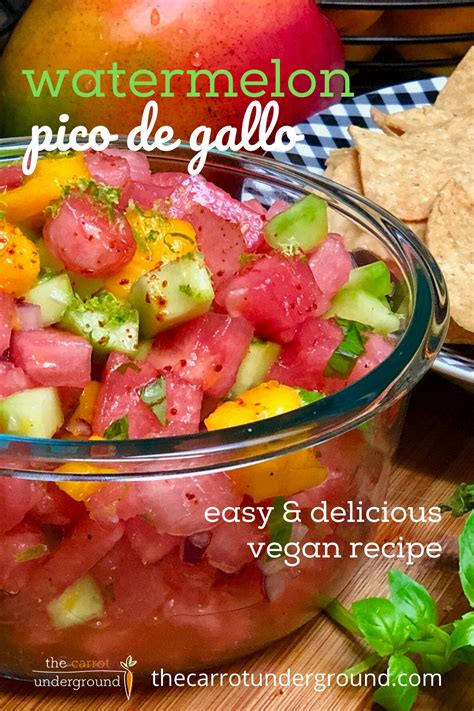 Watermelon Pico De Gallo Vegan Recipes Easy Vegan Dishes Delicious