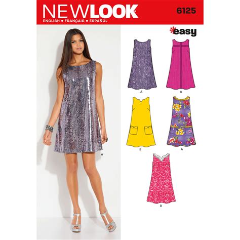 New Look Sewing Pattern N6125 Misses Dress Sewdirect Australia