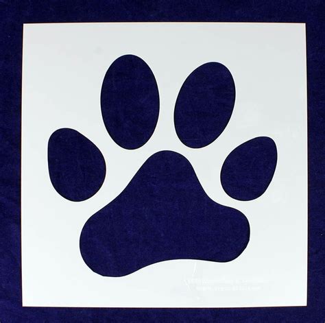 Inch Large Dog Paw Print Stencil Mylar 1 Piece Of 14 Mil Painting