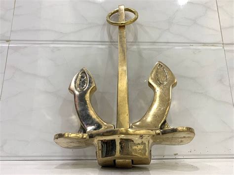 Antique Style Maritime Vintage Solid Brass Golden Thug Boat Ship Anchor