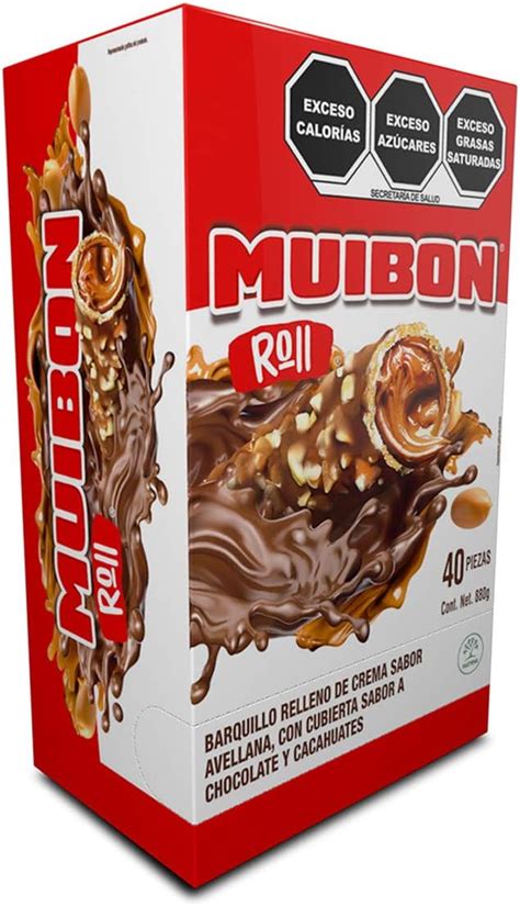 Muibon Muibon Roll Barquillo Con Chocolate 40 Piezas Amazon Mx