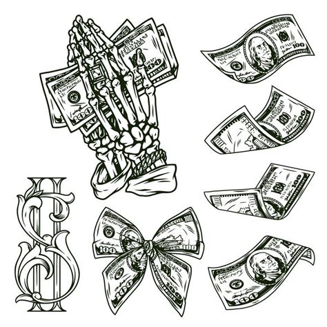 Vector Graphic Dollar Vector Illustration Dollar Tattoo Gangsta