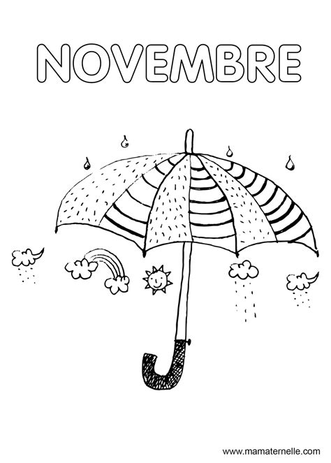 Coloriage Du Mois De Novembre Ma Maternelle