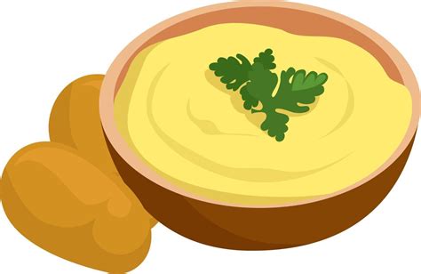 Mashed Potatoes Illustration Vector On White Background 13876362 Vector Art At Vecteezy